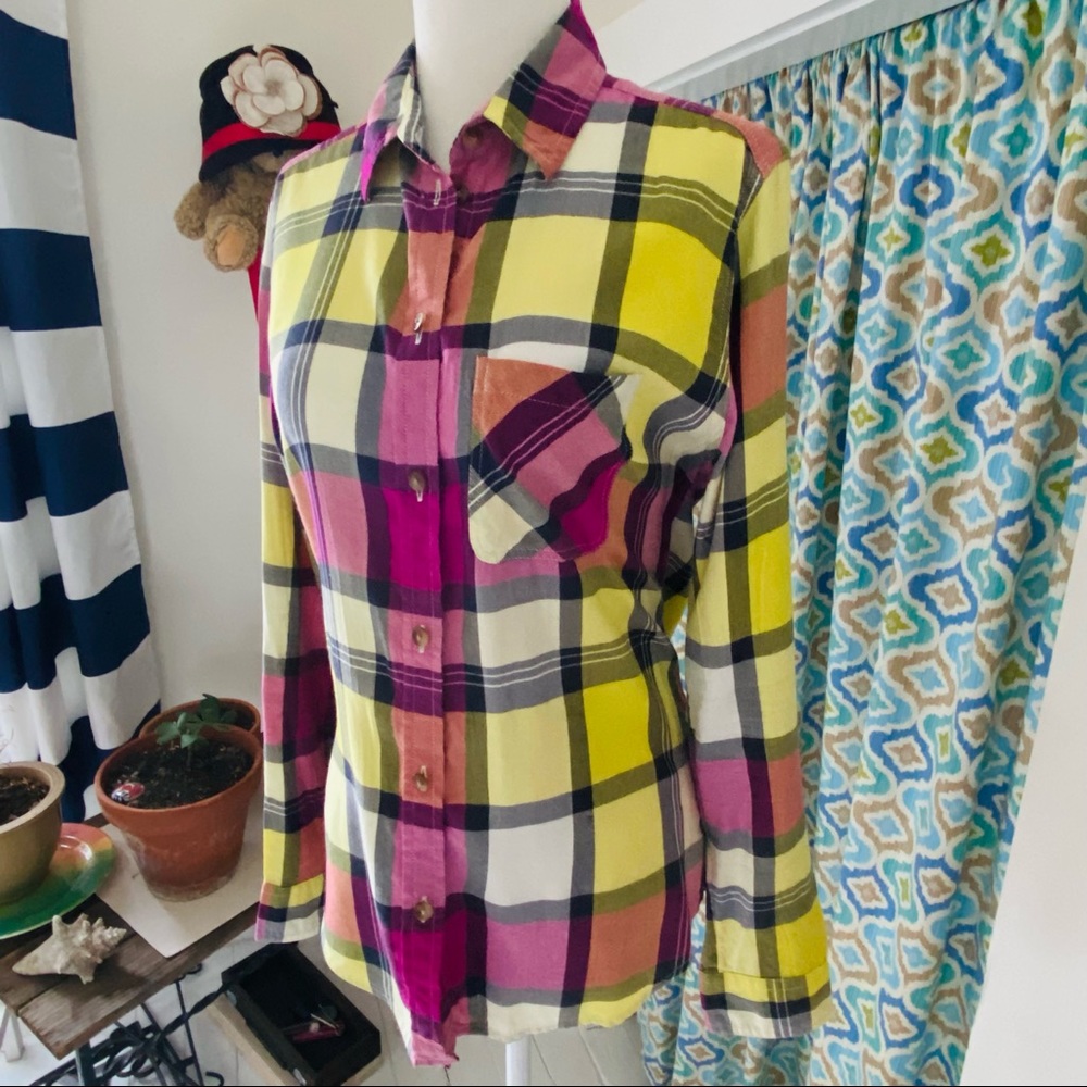 AE vintage boyfriend flannel button up (size S) - Picture 3 of 8
